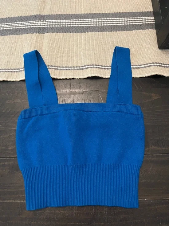 Dynamite Electric Blue Ribbed Knit Tank - Picture 1 of 2